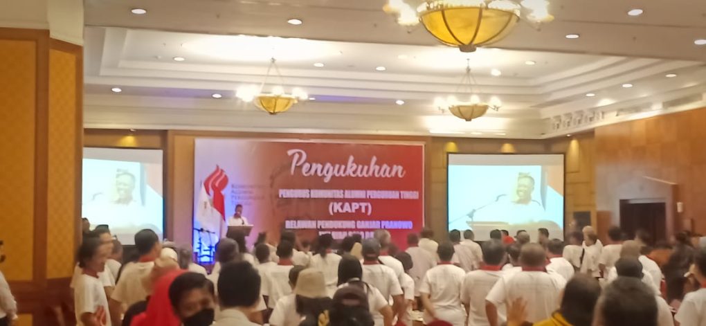 Pengukuhan pengurus KAPT Solo Raya sekaligus deklarasi dukungan Ganjar Capres 2024, Sabtu 1 Juli 2023.