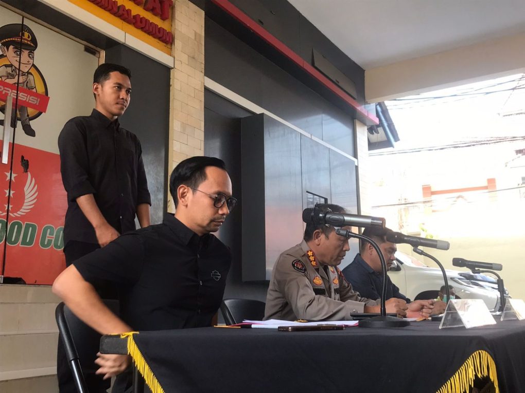 Konferensi pers Polda DIY kasus mutilasi di Sleman.