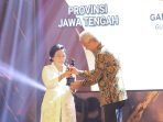 Ganjar saat Malam Penganugerahan Kabupaten/Kota Layak Anak 2023 di Padma Hotel Semarang. Foto. Humas Pemprov Jateng