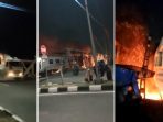 Tangkapan layar Kecelakaan yang melibatkan KA Brantas dengan sebuah truk trailer terjadi di perlintasan Semarang.