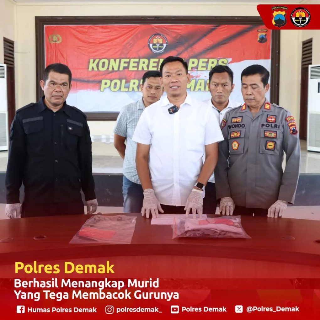 382592901_284203254420654_6109782054064804425_n Kasat Reskrim Polres Demak AKP Winardi saat konferensi pers terkait kasus pembacokan. Foto: instagram Polres Demak.