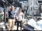 Kapolda saat meninjau langsung lokasi Kebakaran di Pasar Slogohimo