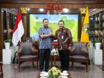 Nana Sudjana saat menerima audiensi Kepala Badan Nakotika Nasional (BNN) Provinsi Jateng