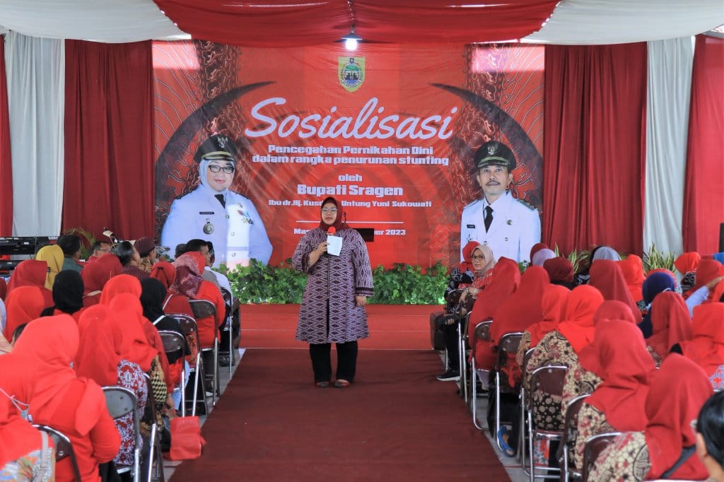 Sosialisasi Pernikahan Dini dalam rangka Penurunan Stunting di Kecamatan Masaran Sragen.