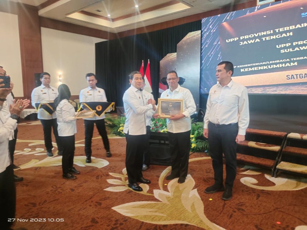 Unit Pemberantasan Pungutan Liar (UPP) Jawa Tengah meraih predikat terbaik, atas kinerja dan inovasi mitigasi pencegahan pungli