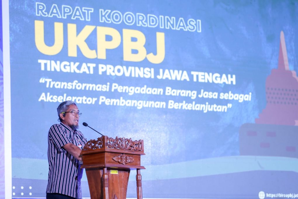 Rapat koordinasi Unit Kerja Pengadaan Barang/ Jasa (UKPBJ) Tingkat Provinsi Jateng.