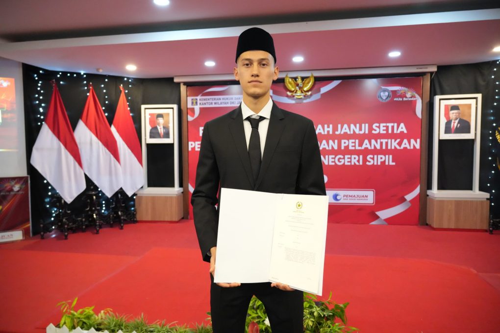 Jay Noah Idzes telah resmi menjadi Warga Negara Indonesia (WNI). Foto: pssi.co.id.