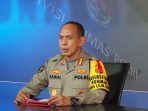 Juru Bicara Polri, Kombes Pol Ahmad Musthofa Kamal saat konferensi pers. (Foto: PMJ News)