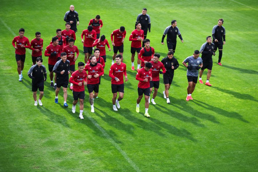 Hari kedua masa pemusatan latihan (TC) timnas di Antalya, Turki. Foto: PSSI