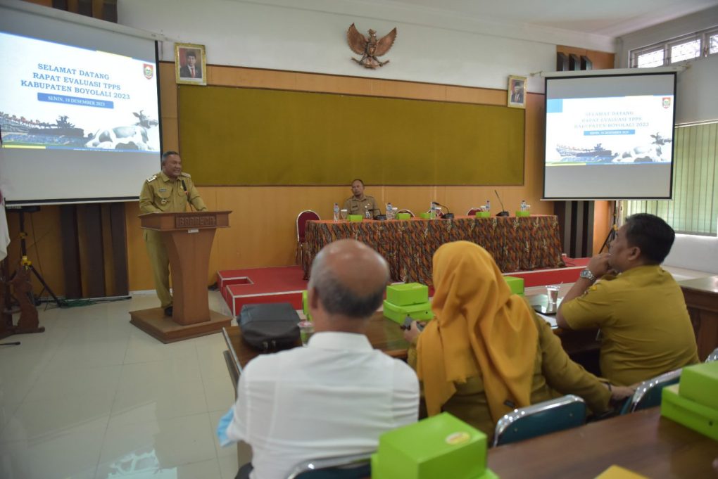 Wakil Bupati Boyolali Wahyu Irawan pada Rapat koordinasi (Rakor) di aula Badan Perencanaan, Penelitian dan Pengembangan Daerah (BP3D) Kabupaten Boyolali