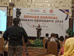 perin Seminar Nasional Indikasi Geografis yang berlangsung di Royal Ambarukmo Hotel, Sleman, Rabu (24/4).