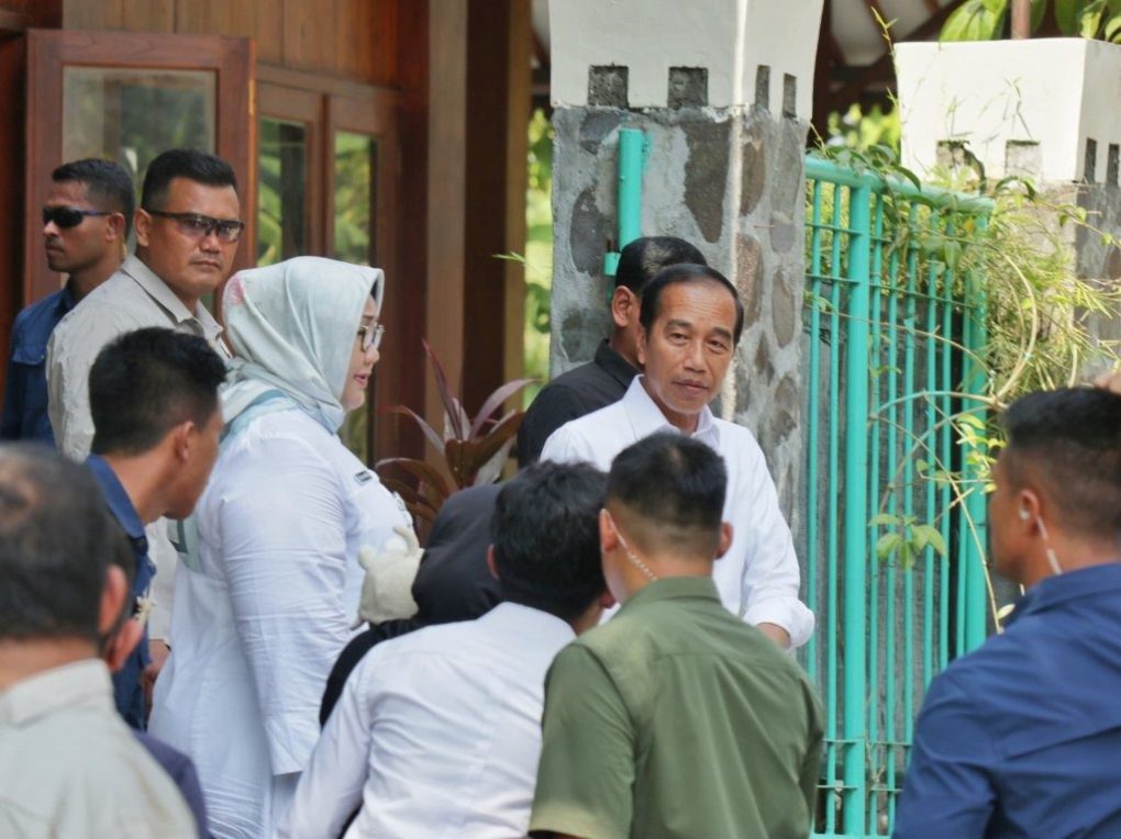 Presiden Republik Indonesia Jokowi melakukan kunjungan kerja ke kawasan Museum Sangiran, Kalijambe, Sragen