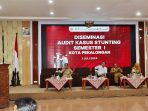 Salahudin, saat membuka kegiatan Diseminasi Audit Kasus Stunting Semester I Kota Pekalongan Tahun 2024, di Ruang Jlamprang Setda Kota Pekalongan, Senin (1/7/2024).