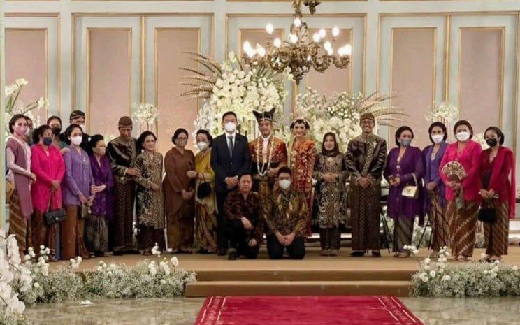 Foto pernikahan putra bungsu Presiden Jokowi, Kaesang Pangarep, dengan Erina Sofia Gudono di Pendapa Ageng Pura Mangkunegaran, Minggu 11 Dese,ner 2022. (Foto: dok ist)