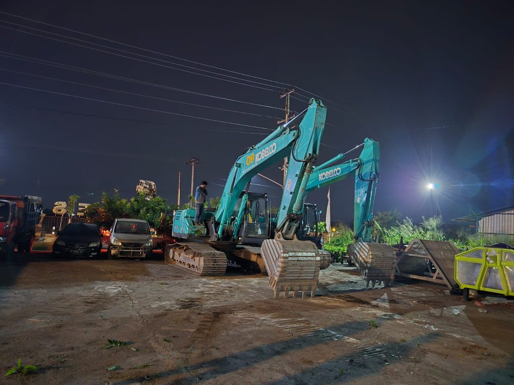 Penambangan ilegal yang dilakukan oleh PT. Sakelar Jaya Abadi di Desa Bandungan, Kecamatan Jatinom, Kabupaten Klaten. (Foto: Dok Humas Polda Jateng)