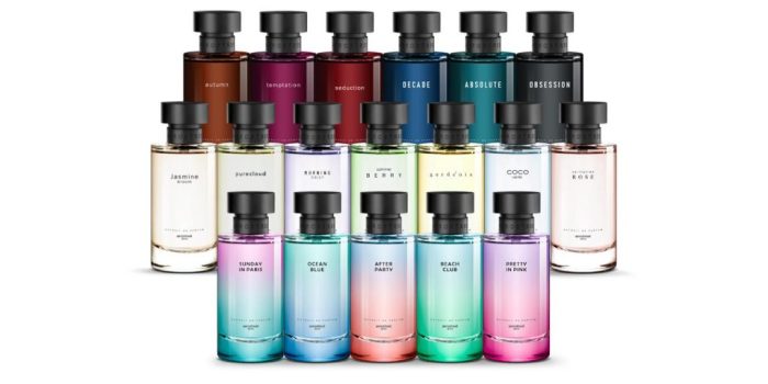 18 varian parfum Aerostreet yang baru saja diluncurkan. (Foto: dok. Aerostreet)