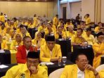 DPD Partai Golkar Jawa Tengah (Jateng) melakukan konsolidasi internal dengan mengumpulkan seluruh pengurus dari 35 DPD tingkat kota/kabupaten di The Sunan Hotel Solo, Jumat 25 Juli 2025. (Foto: Putri Sejati)