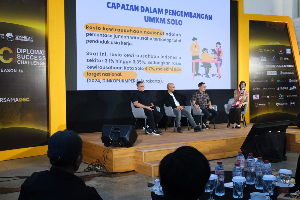 Workshop UMKM Tangguh, Ekonomi Tumbuh yang digelar Solopos Media Group dan Diplomat Success Challenge (DSC) di Radya Litera Multifunction Hall, Kota Solo, Jawa Tengah, Kamis 14/8/2025. (Foto: Putri Sejati)