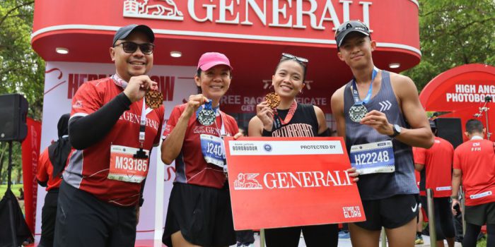 PT Asuransi Jiwa Generali Indonesia (Generali Indonesia), selaku Official Insurance Partner Bank Jateng Borobudur Marathon untuk kedelapan kalinya memberikan proteksi menyeluruh bagi para pelari peserta BJMB 2025. (Foto: dok. ist)