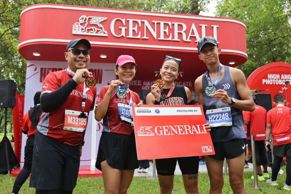 PT Asuransi Jiwa Generali Indonesia (Generali Indonesia), selaku Official Insurance Partner Bank Jateng Borobudur Marathon untuk kedelapan kalinya memberikan proteksi menyeluruh bagi para pelari peserta BJMB 2025. (Foto: dok. ist)