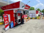 BBM Modular yang disediakan Pertamina Patra Niaga JBT di SPBU Rest Area 519 B, Kabupaten Sragen, Jawa Tengah, (Foto: Putri Sejati)