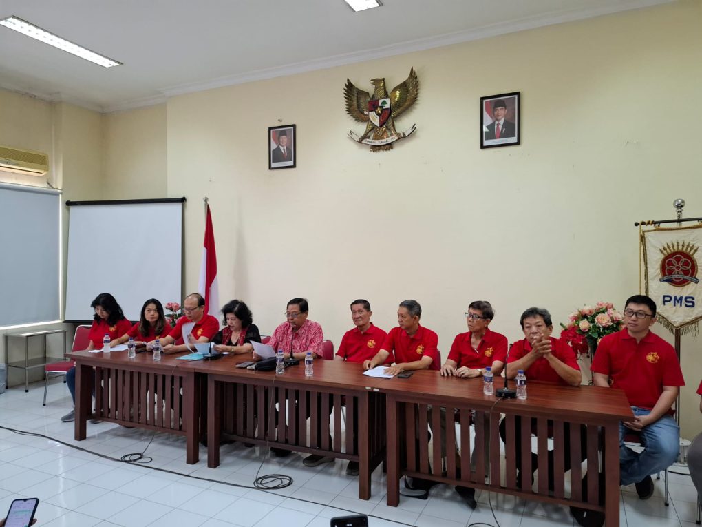 Panitia Bersama Imlek Bersama 2577/2026 Kota Solo saat jumpa pers di Kantor PMS, Jumat 29 Januari 2026. (Foto: Putri Sejati)