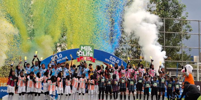 SD Kristen Manahan Solo berhasil mempertahankan gelar juara KU-12 dan di KU-10 MIN 9 Sragen berhasil naik podium juara di ajang MLSC Solo Seri 2 yang digelar di Lapangan Kottabarat, Kota Solo, Jawa Tengah, Minggu 15 Februari 2026. (Foto: Putri Sejati)