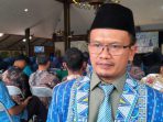 Ketua Forum Guru Muhammadiyah (FGM), Pujiono, saat memberi penjelasan kepada wartawan pada acara Konsolidasi Guru di Boyolali, Jawa Tengah. (Foto: Agatha Janendra)