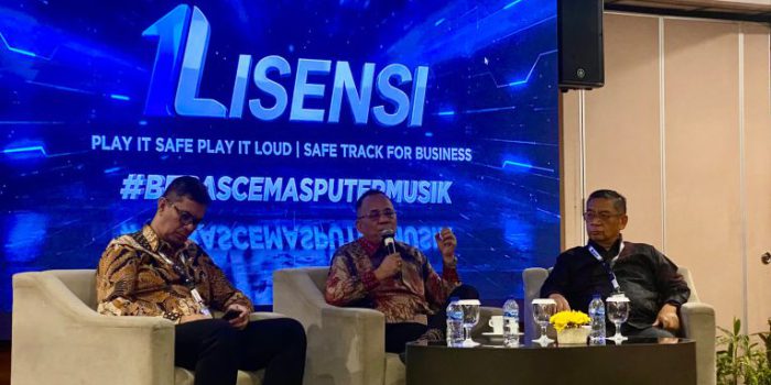 (kiri-kanan) . Bp. Yessi Kurniawan - Business Development 1LISENSI . Bp. Ramsudin Manullang, SH - Founder 1LISENSI . Bp. Edy Haryatno - Business Development 1LISENSI