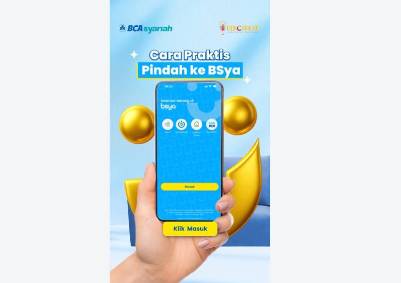 Aplikasi mobile BSya dari PT BCA Syariah menjawab tantangan aksesibilitas industri keuangan syariah. (Foto: ist)